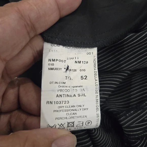 Armani Collezioni Men's Navy Pinstripe Dress Pants - Picture 7 of 8